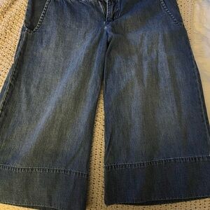 Women's Blue Wide-Leg Gauchos